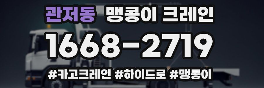 관저동 맹콩이 크레인