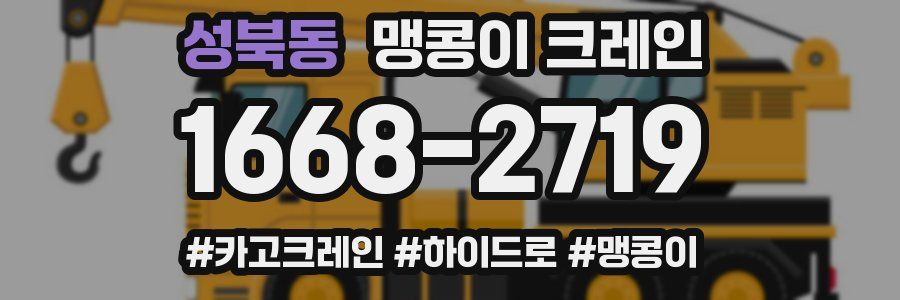 성북동 맹콩이 크레인