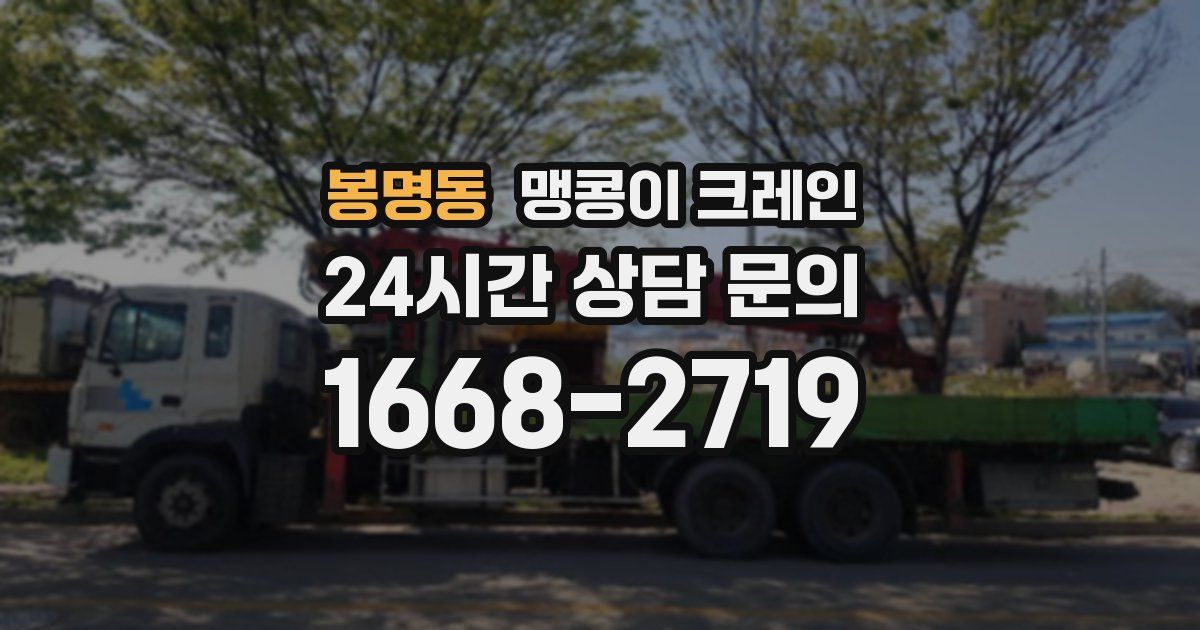 봉명동 맹콩이 크레인