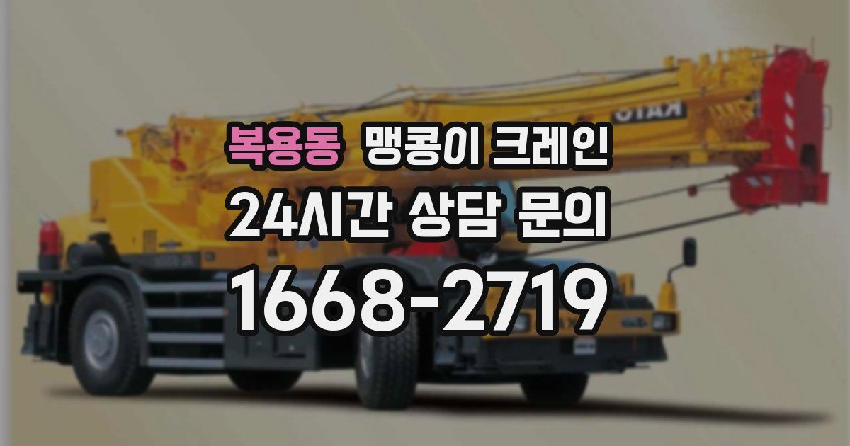 복용동 맹콩이 크레인
