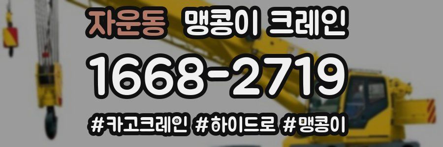 자운동 맹콩이 크레인