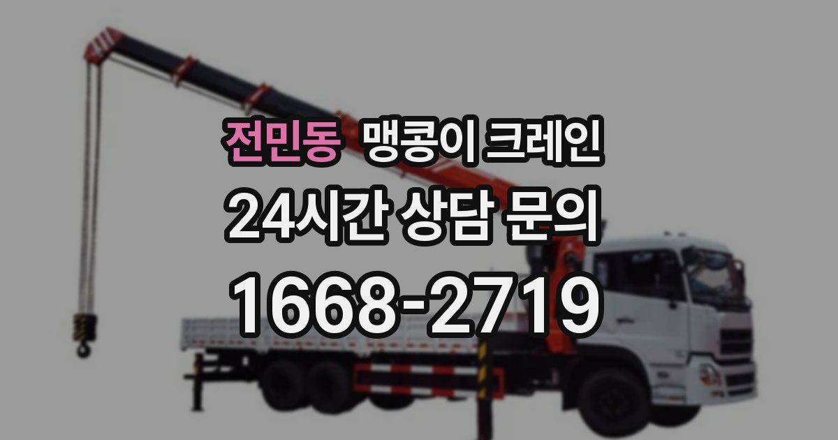 전민동 맹콩이 크레인