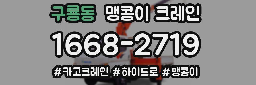 구룡동 맹콩이 크레인