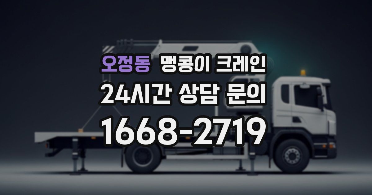 오정동 맹콩이 크레인