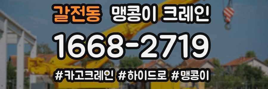 갈전동 맹콩이 크레인