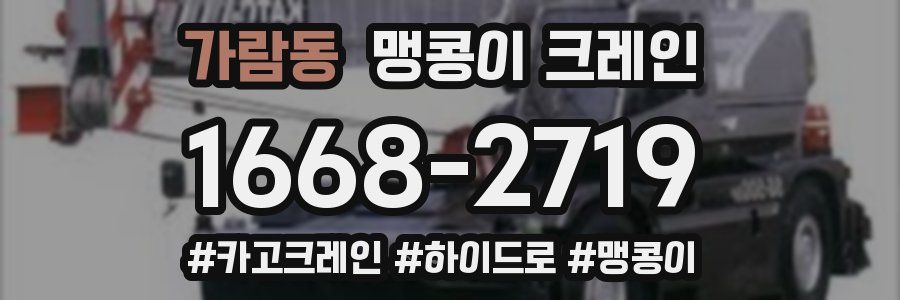 가람동 맹콩이 크레인