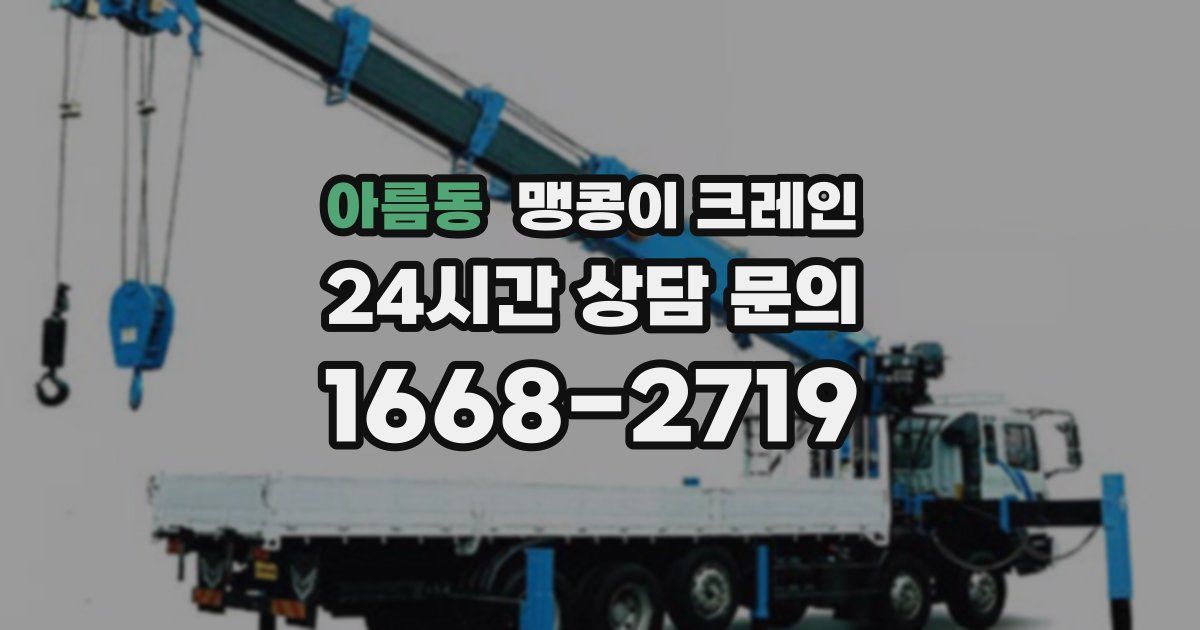 아름동 맹콩이 크레인