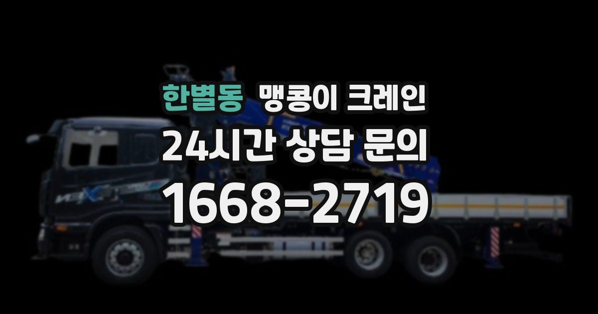 한별동 맹콩이 크레인