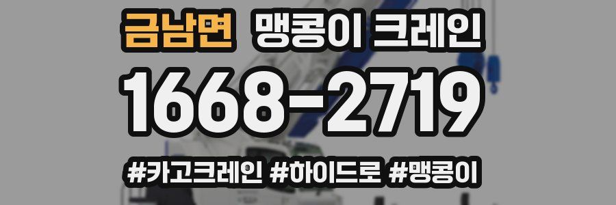 금남면 맹콩이 크레인