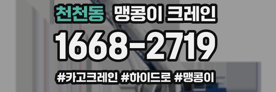 천천동 맹콩이 크레인