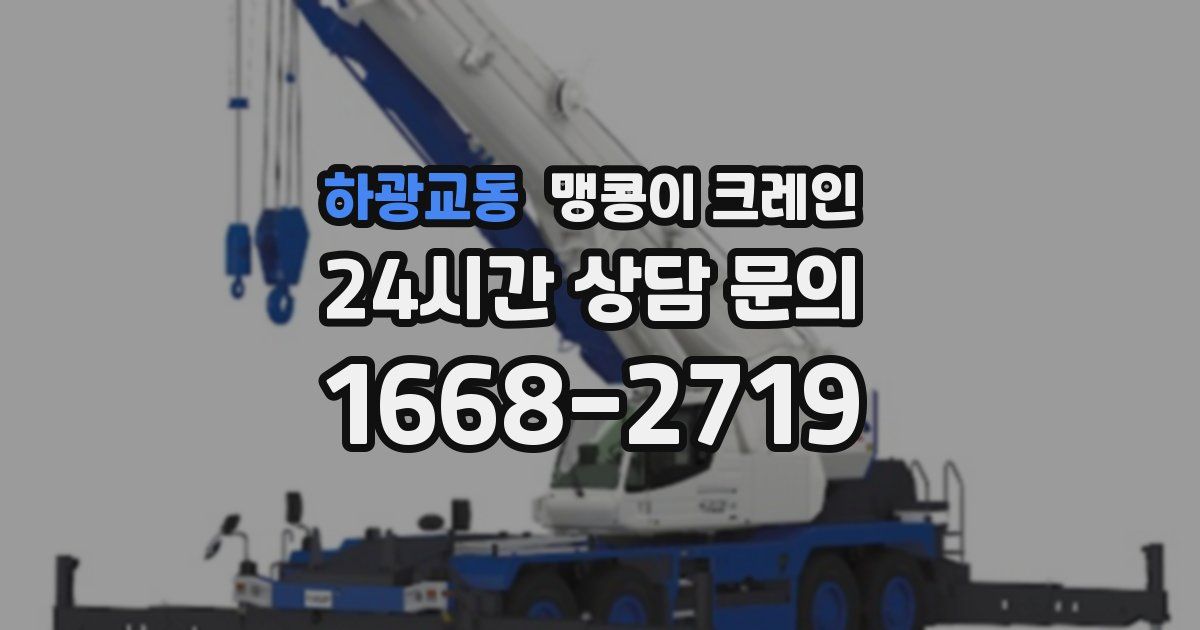 하광교동 맹콩이 크레인