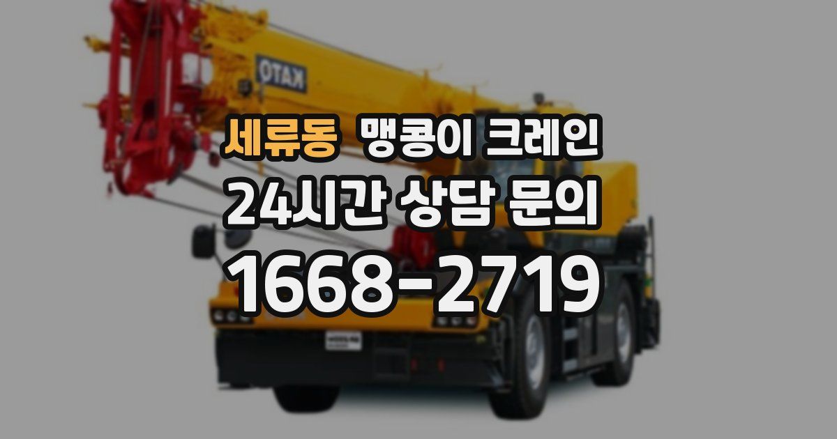 세류동 맹콩이 크레인