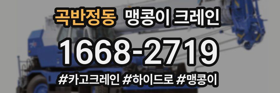 곡반정동 맹콩이 크레인