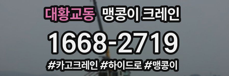 대황교동 맹콩이 크레인