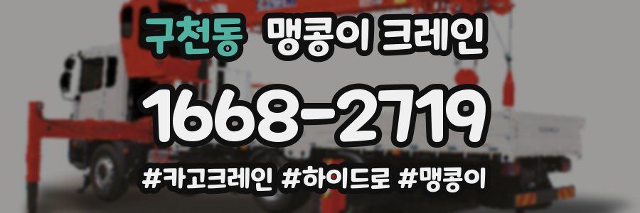 구천동 맹콩이 크레인