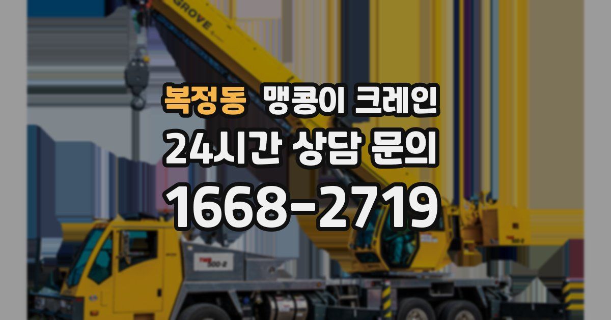 복정동 맹콩이 크레인