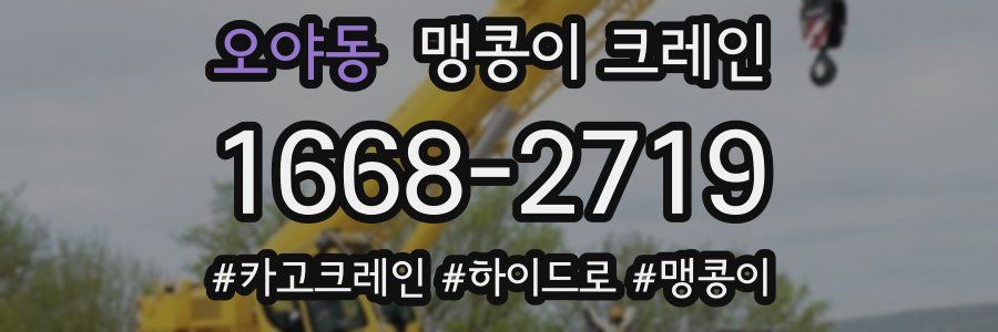 오야동 맹콩이 크레인