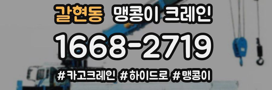 갈현동 맹콩이 크레인