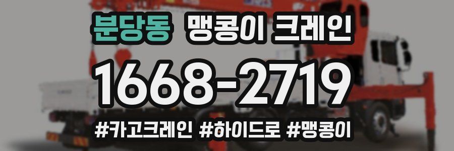 분당동 맹콩이 크레인