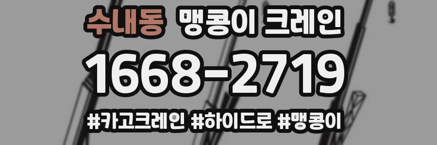 수내동 맹콩이 크레인