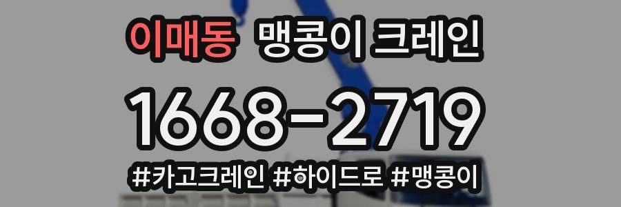 이매동 맹콩이 크레인