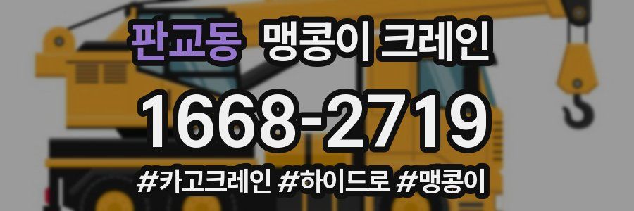 판교동 맹콩이 크레인