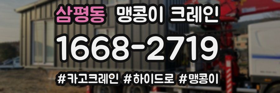 삼평동 맹콩이 크레인