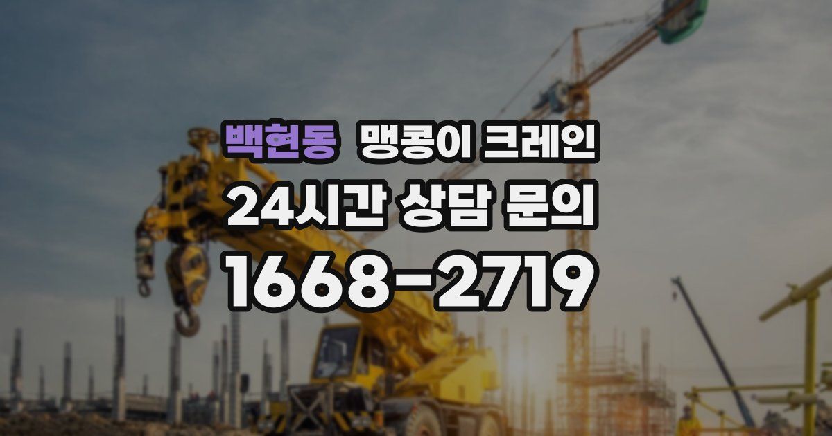 백현동 맹콩이 크레인