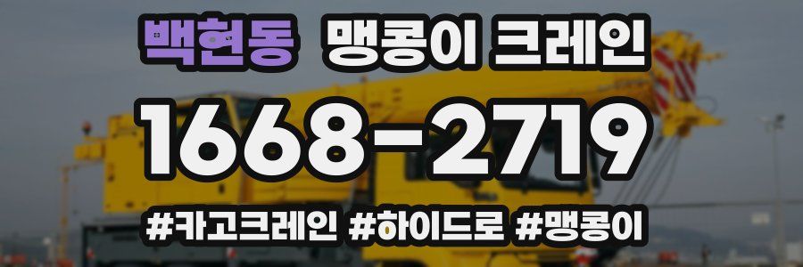 백현동 맹콩이 크레인