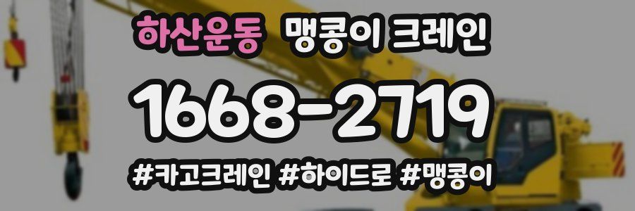 하산운동 맹콩이 크레인