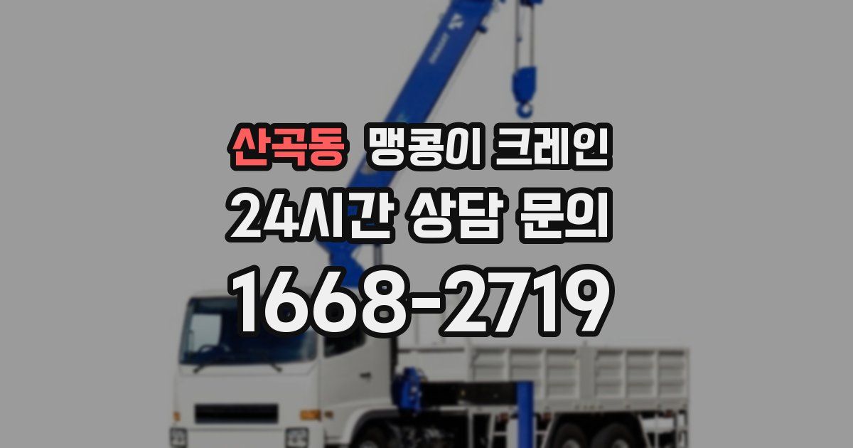 산곡동 맹콩이 크레인