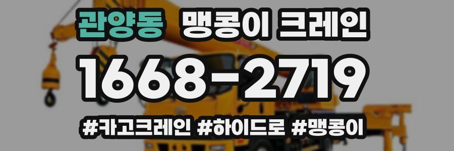 관양동 맹콩이 크레인