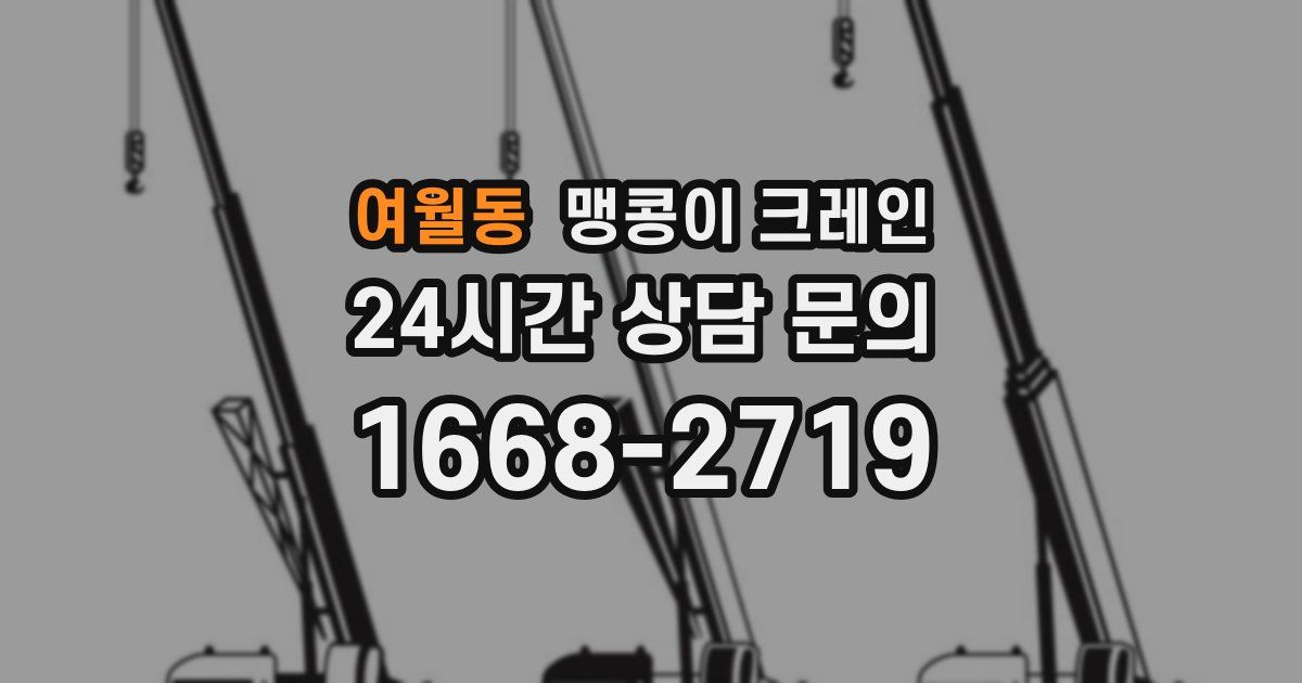 여월동 맹콩이 크레인