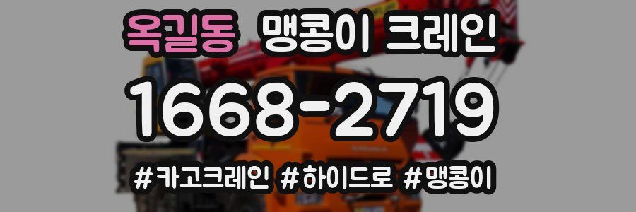 옥길동 맹콩이 크레인