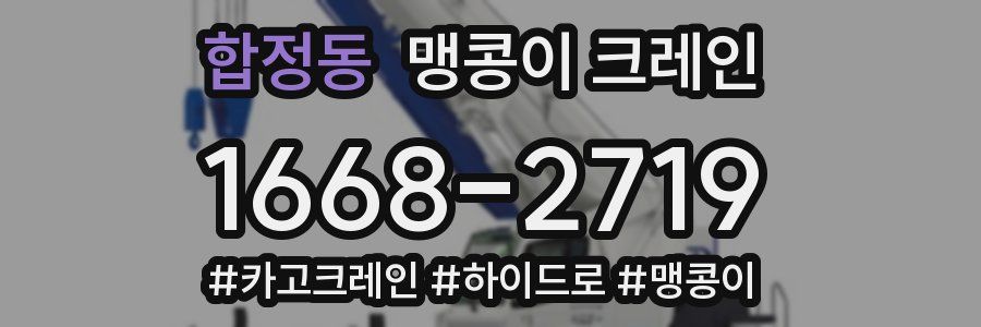 합정동 맹콩이 크레인