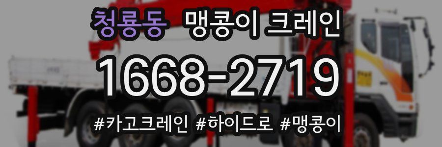청룡동 맹콩이 크레인