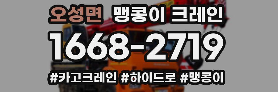 오성면 맹콩이 크레인
