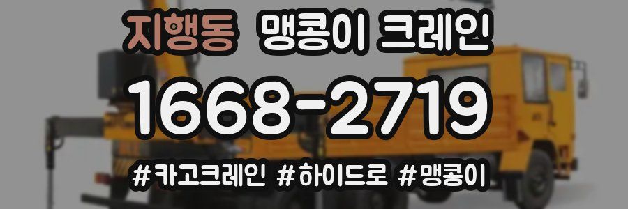지행동 맹콩이 크레인