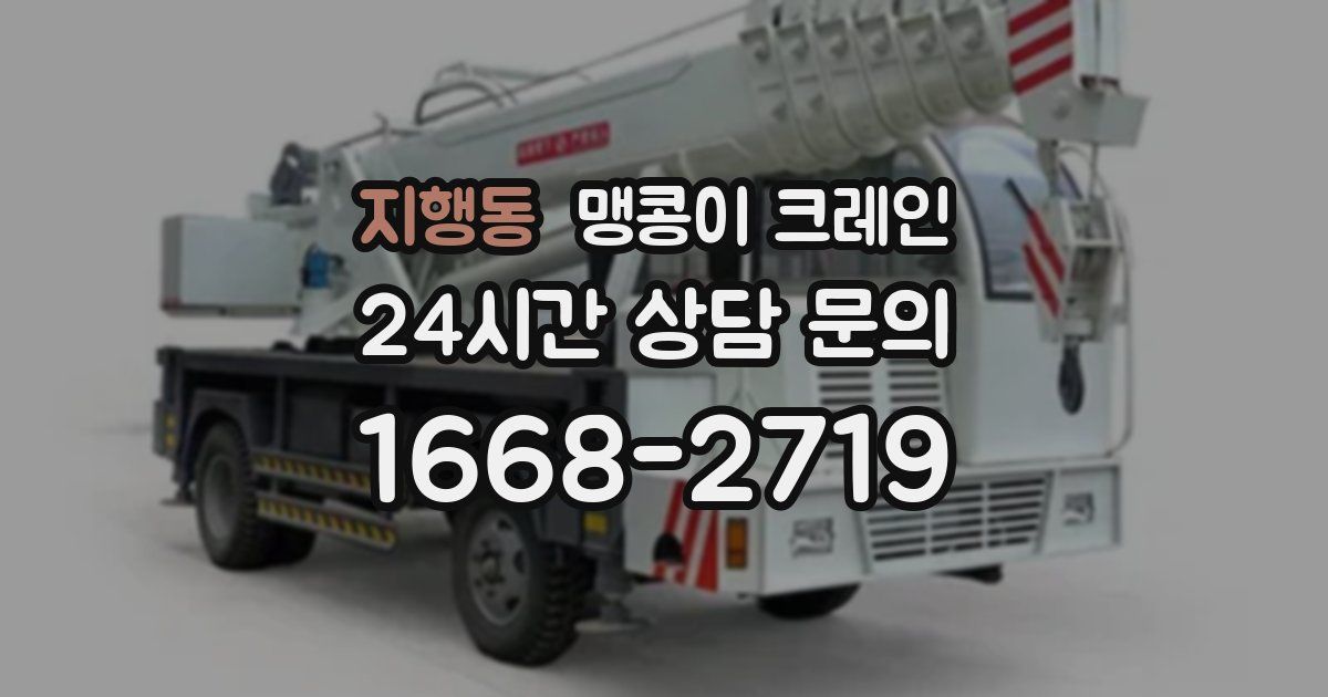 지행동 맹콩이 크레인