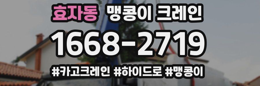 효자동 맹콩이 크레인