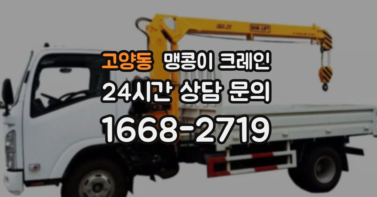 고양동 맹콩이 크레인