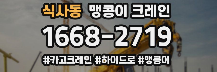 식사동 맹콩이 크레인