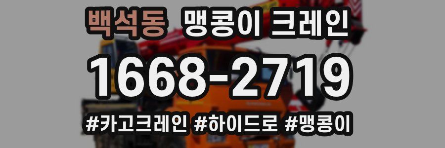 백석동 맹콩이 크레인
