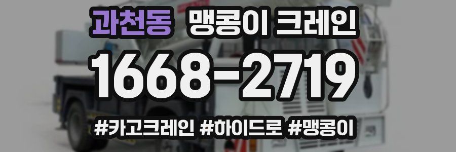 과천동 맹콩이 크레인