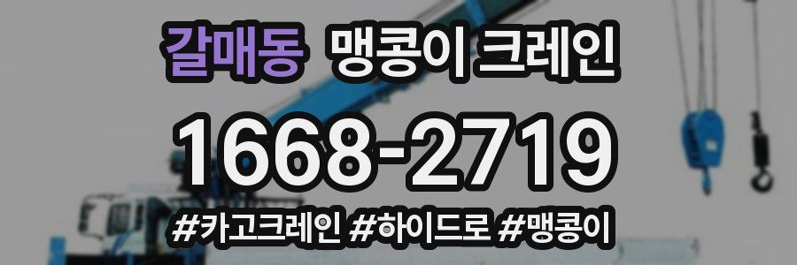 갈매동 맹콩이 크레인