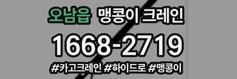 오남읍 맹콩이 크레인