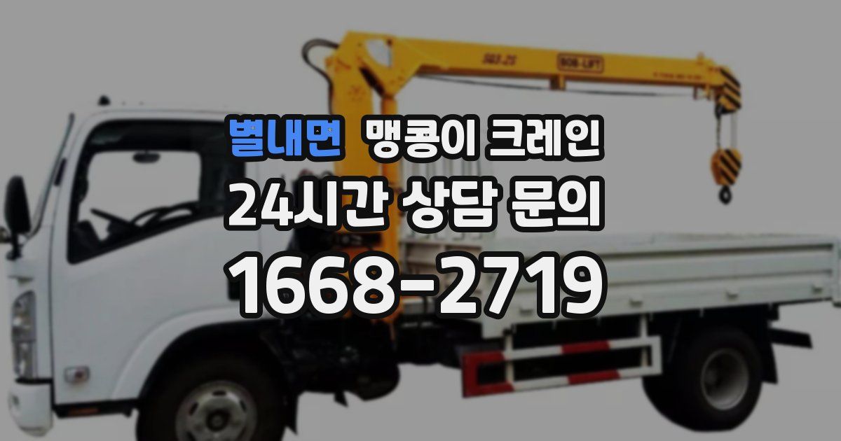 별내면 맹콩이 크레인