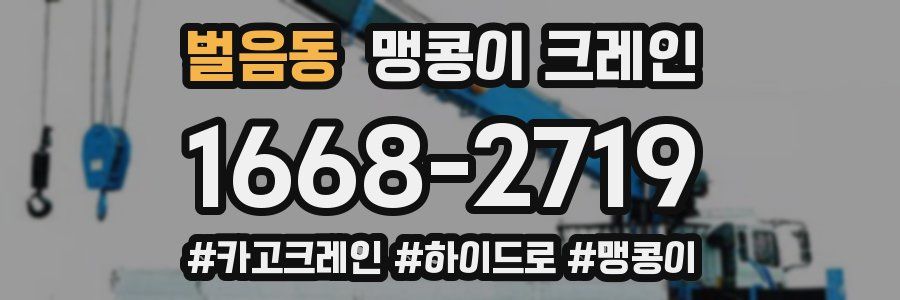 벌음동 맹콩이 크레인