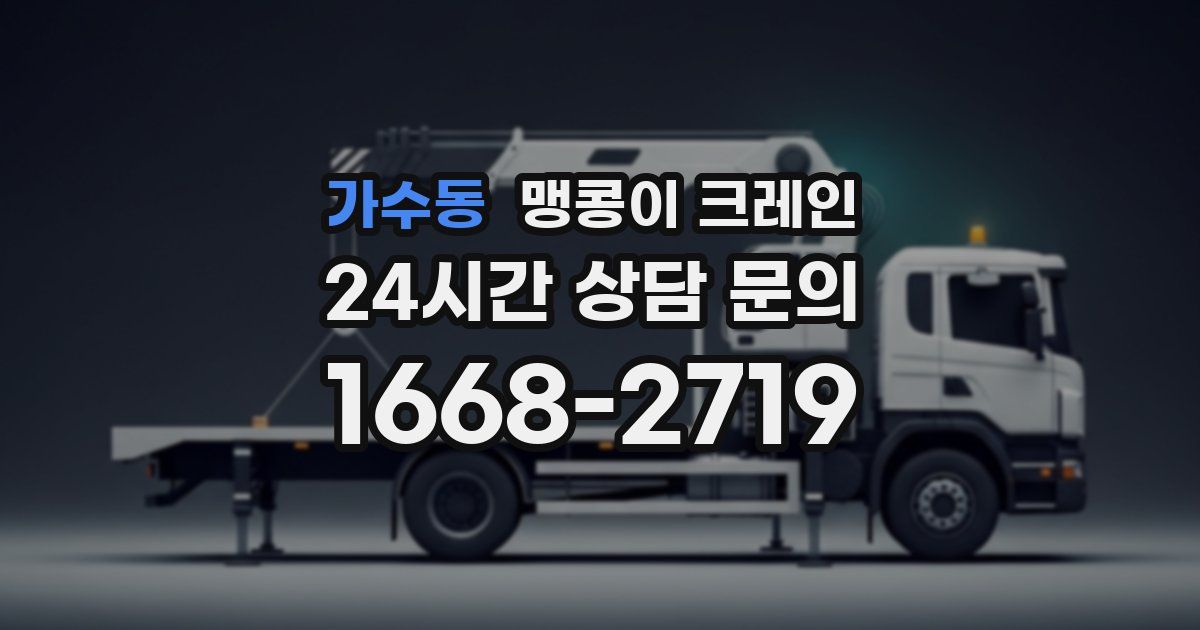 가수동 맹콩이 크레인