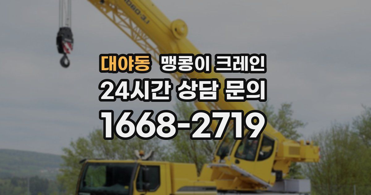 대야동 맹콩이 크레인